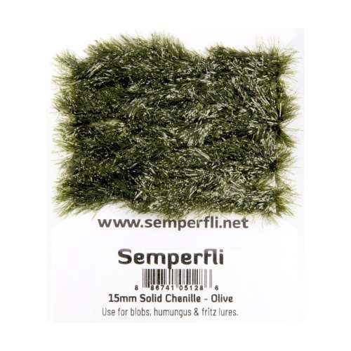 Semperfli 15mm Solid Chenille Olive